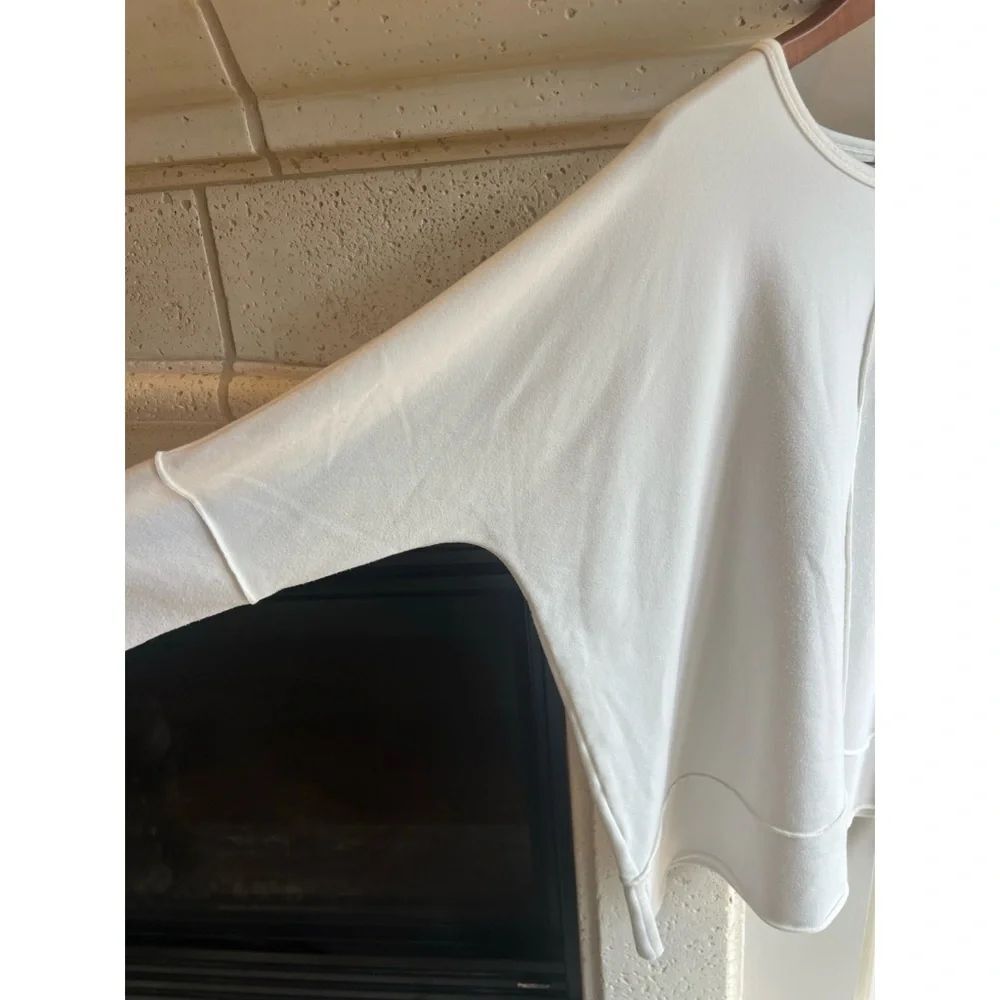Spanx Women's White Dolman Pullover Sweater 3/4 Sleeve T-Shirt Size Large - Picture 8 of 12